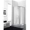 FERBO Box doccia Acrilico SEMICIRCOLARE 75x75 cm H 175 cm apertura centrale scorrevole