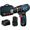 BOSCH TRAPANO AVVITATORE BOSCH GSB12V-15 CON 2 BATTERIE
