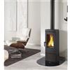 Nordica Stufa a Legna Nordica 7kw in Ghisa Tubo Canna Fumi 12 Extraflame Camino Carbone