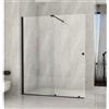 BricoShop24 Parete Doccia Walk In Scorrevole 100 120 140 160 180 Box 8mm Profili Neri