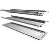 SCOLAPIATTI COLAPIATTI ACCIAIO INOX 18/10 AD INCASSO 46-96 CM CON RACCOGLI GOCCE