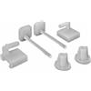 IDROBRIC Coppia Supporti Cerniere Sedile Wc Coprivaso Con Bulloni in Plastica Bagno
