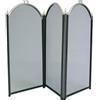 BricoShop24 Parascintille Pieghevole 3 ante per Camino 98x60 Caminetto in Metallo Cromato