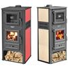 K-Line Stufa a Legna in Acciaio e Ghisa con Forno K-Line Kalorosa Rossa 12,1 KW