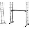 Garden Trabattello Scala Alluminio 6 Scalini Multiposizione Max 120kg Ponteggio Lavori
