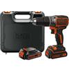BLACK+DECKER TRAPANO AVVITATORE A PERCUSSIONE BRUSHLESS 18VP-2 BATTERIE BL188K BLACK & DECKER