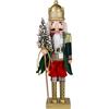 MAZZEO SCHIACCIANOCI DECORATIVO cm. 60 soldato con vestito in tessuto