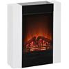 Rovelli Camino Elettrico 1500 W con Cornice in Legno Stufa Fuoco Finto a Led Telecomando
