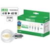 ECOLIGHT 4 LAMPADINE ECOLIGHT LED A FILAMENTO 'MINIGLOBO' E14 - 4W