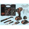 BLACK & DECKER TRAPANI BLACK & DECKER BDCHD18 BOHA 2 BATTERIE CON UTENSILI E VALIGETTA