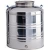 BricoShop24 Bidone per Olio Sansone 30 litri Predisposizione Rubinetto in Acciaio Inox Fusto