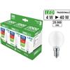 ECOLIGHT 3 LAMPADINE ECOLIGHT LED 'SATEN MINIGLOBO' E14 - 4W