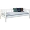 Ferenso Divano Letto 90x200 Bianco Singolo a Doghe Possibile Letto Estraibile Cameretta