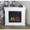 Rovelli Camino a Bioetanolo da terra 3 Kw Bianco Stufa Cornice in Legno Bruciatore 1.7lt