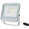 Zarivy Proiettore LED 20 W, 1520 lm, luce fredda 6400 K. Dimensioni compatte 12,4 x 10,6 x 2,8 cm. Ideale per illuminare ambienti con efficienza e stile in colore bianco.