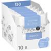 LILLYDOO Salviettine al 99% acqua LILLYDOO, 150 pz, delicate come acqua e cotone | Tessuto 100% senza plastica, zero profumi: la scelta più delicata per la pulizia quotidiana di neonati e bambini.