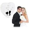 Relaxdays Pignatta a Forma di Cuore, da Riempire, per Matrimoni, da Appendere, in Carta, Grande, Bianca