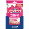 Spontex Comfort, guanti domestici per protezione e comfort ottimali, taglia L, 12 paia