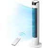 Midea FZ10-16AR Ventilatore a torre con telecomando, 110 cm, con oscillazione 60°, 6 livelli di velocità, 3 ventilazioni, timer 12H, bianco