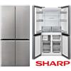 SHARP FRIGO 4 PORTE PET INOX 488 LT NO FROST CL.E 41 DB SHARP SJ-NFA15IMXPE