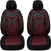 BREMER SITZBEZÜGE Coprisedili compatibili con Nissan Micra K13 conducente e passeggero, dal 2010 al 2017 901, rosso vino/nero