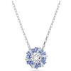 Swarovski Collana Swarovski Idyllia Fiore Blu 5680013 necklace Cristalli Pendente Rodio