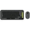 Logitech Tastiera e mouse POP Icon Combo Graphite e Green 920 013115