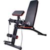 HOMCOM Panca Fitness Inclinata Panca Multifunzione per Addominali Nero e Rosso