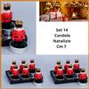 Candela di natale set 14 candele segnaposto decorazioni natalizie schiaccianoci