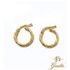 Oro 18kt Orecchini Cerchio in ORO GIALLO Lucidi e Satinati ORO 18KT 750% List. 285€