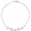 Bracciale in ORO BIANCO con Cuori Donna Modello FERRAGNI 18 KT 750% List. 345€