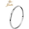 Intreccio Prezioso Anello Fermanello ORO BIANCO Liscio Fantasia ORO 18 KT 750% List 265€