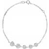 Bracciale in ORO BIANCO con Cuori Donna Modello FERRAGNI 18 KT 750% List. 295€
