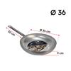Pentalux Padella Saltapasta Alluminio per Gas, Elettrico Diametro 22-40cm Made in Italy