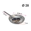 Pentalux Padella Saltapasta Alluminio per Gas, Elettrico Diametro 22-40cm Made in Italy