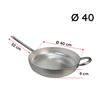 Pentalux Padella Saltapasta Alluminio per Gas, Elettrico Diametro 22-40cm Made in Italy