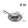 Pentalux Padella Saltapasta Alluminio per Gas, Elettrico Diametro 22-40cm Made in Italy