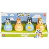 Senza marca/generico Giochi Preziosi Bluey - Set Completo Con 4 Personaggi Weebles Serie Bluey Che Do