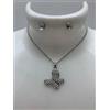 Keoss Collana pendente ciondolo FARFALLA con strass donna parure orecchini punto luce