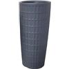 Veca VASO COPRIVASO RESINA TONDO TYLE Rotondo moderno Ø 38 x h 85 cm ARREDO DESIGN
