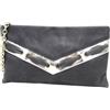 ANNALUNA Borsetta donna borsa clutch a mano da sera cerimonia pelle Annaluna 183 blu