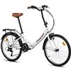 moma bikes Bicicletta Pieghevole, TOP CLASS 24, Alluminio, SHIMANO 6V, Sella Comfort