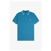 Fred Perry 🔵Fred Perry Polo M3600 Uomo Runaway Ocean/Bianco/Nido d'ape W87 New FW24/25