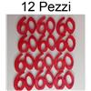 P2 CREAZIONI 12 PZ POLISTIROLO DECORATIVO numero 60 rosso in polistirolo ROSSO GLITTERATO