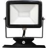 Electraline 63501 Proiettore Faretto Slim da Esterno, IP65 a LED con Staffa, 10W, Nero, proiettore faretto slim da esterno ip65 a led con staffa 10w nero