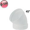 ASPEN Gomito curva 45° Ø 100 mm in plastica per condotto aria VMC cappa cucina