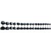 toorx MEG-SET25 Set coppie manubri esagonali gommati da 2,5 a 25 Kg totale 275KG