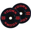 Toorx Coppia Dischi Bumper ADBT Training Absolute 25 kg cad. Gomma Piena Diametro 45cm