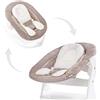 hauck Alpha Bouncer 2in1, Beige - Sdraietta Neonato con Base Dondolo Compatibile con Seggioloni Pappa Alpha+ e Beta+ - da 0 Mesi fino a 9 kg - con Cintura a 3 Punti e Riduttore di Seduta