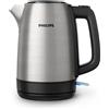 PHILIPS 💚Bollitore Elettrico 1,7 L, Coperchio a Molla, Spia Luminosa, in Acciaio Inox